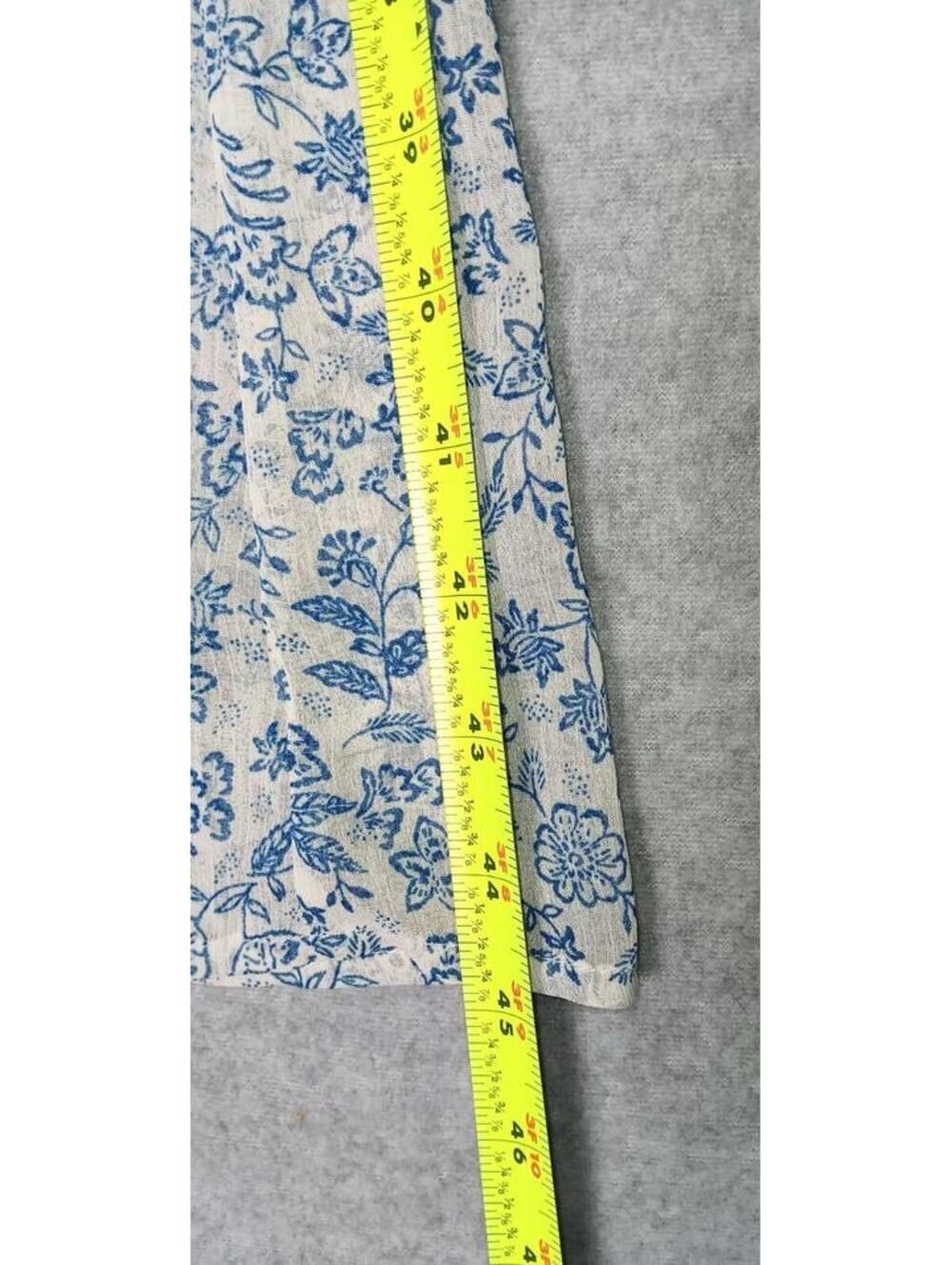 NWT! Sienna Sky Babydoll Milkmaid Dress Womens Size Mesium White And Blue Floral - Picture 4 of 14